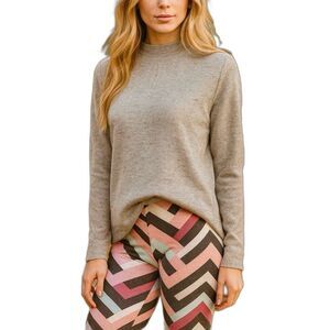 Banana Republic Gray Long Sleeve Sweaters Top-Cotton Blend